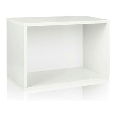 Way Basics Way Basics Eco Stackable Rectangle Shelf, White BS-285-580-390-WE